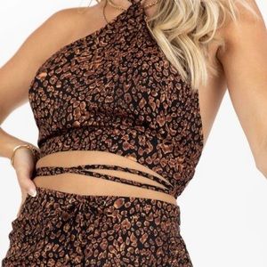 Kittenish Spirit Animal Leopard Halter Top